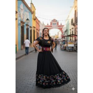 Mexican embroidered SKIRT only mexico todo corazon 39 in long